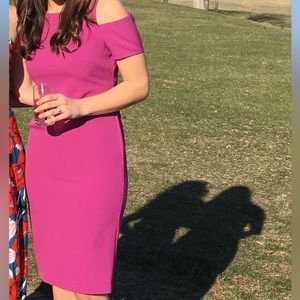 Nicole Miller New York Cold Shoulder midi dress